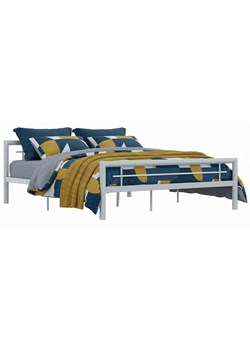 Szare metalowe łóżko 180x200 cm B5-E58 ze sklepu Edinos.pl w kategorii Łóżka i materace - zdjęcie 188634320
