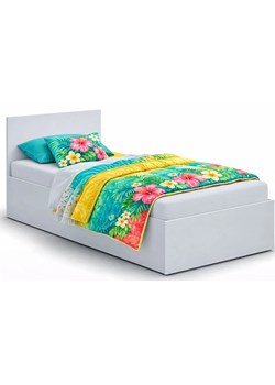 Białe Pojedyncze Łóżko Z Pojemnikiem 90X200 K3-H60 ze sklepu Edinos.pl w kategorii Łóżka i materace - zdjęcie 188634322