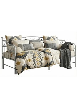 Szare rozkładane łóżko metalowe 90x200 cm N7-Z22 ze sklepu Edinos.pl w kategorii Łóżka i materace - zdjęcie 188634334