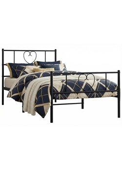 Czarne Loftowe Łóżko Z Metalu 100X200Cm S1-Z77 ze sklepu Edinos.pl w kategorii Łóżka i materace - zdjęcie 188634350