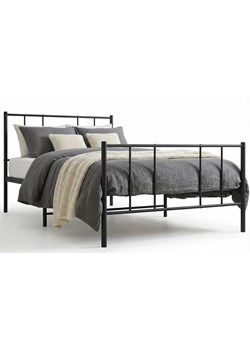 Czarne metalowe łóżko pojedyncze 90x200 cm A8-K99 ze sklepu Edinos.pl w kategorii Łóżka i materace - zdjęcie 188634352