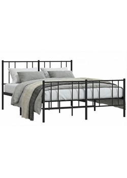 Czarne metalowe łóżko industrialne 120x200cm A3-S50 ze sklepu Edinos.pl w kategorii Łóżka i materace - zdjęcie 188634353