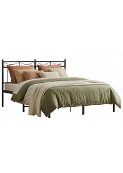 Czarne metalowe łóżko loftowe 160x200 cm H1-P92 ze sklepu Edinos.pl w kategorii Łóżka i materace - zdjęcie 188634360