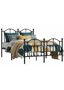 Czarne metalowe łóżko w stylu loftowym 120x200cm N6-Z65 ze sklepu Edinos.pl w kategorii Łóżka i materace - zdjęcie 188634363