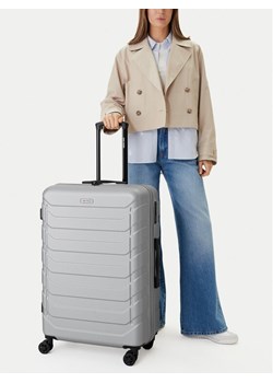 Walizka duża GINO ROSSI CEO-GIN-L-003-05-SILVER Srebrny ze sklepu eobuwie.pl w kategorii Walizki - zdjęcie 188634962