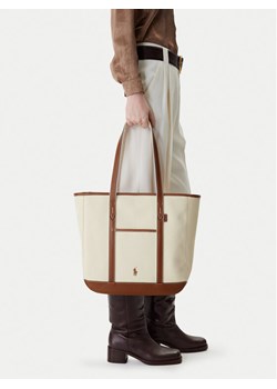 Polo Ralph Lauren Torebka 428968158001 Écru ze sklepu MODIVO w kategorii Torby Shopper bag - zdjęcie 188635880