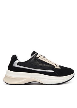 Tommy Hilfiger Sneakersy Th Sporty Chic Runner FW0FW09187 Czarny ze sklepu MODIVO w kategorii Buty sportowe damskie - zdjęcie 188635923