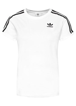 adidas T-Shirt adicolor Classics 3-Stripes GN2913 Biały Regular Fit ze sklepu MODIVO w kategorii Bluzki damskie - zdjęcie 188636020