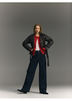 Reserved - Kardigan z wełną alpaki - czerwony ze sklepu Reserved w kategorii Swetry damskie - zdjęcie 188636734