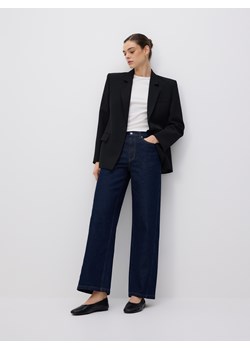 Reserved - Jeansy wide leg z przeszyciem - indigo jeans ze sklepu Reserved w kategorii Spodnie dziewczęce - zdjęcie 188636760