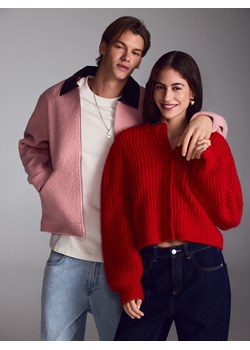 Reserved - Kurtka ze sztucznym barankiem - różowy ze sklepu Reserved w kategorii Kurtki męskie - zdjęcie 188636811