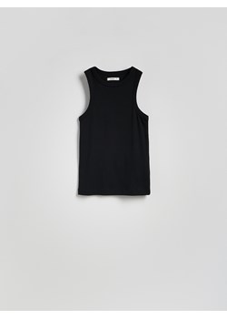 Reserved - Bawełniany top - czarny ze sklepu Reserved w kategorii Bluzki damskie - zdjęcie 188636841