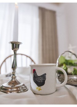 Sinsay - Ceramiczny kubek z nadrukiem kury - biały ze sklepu Sinsay w kategorii Kubki - zdjęcie 188637041