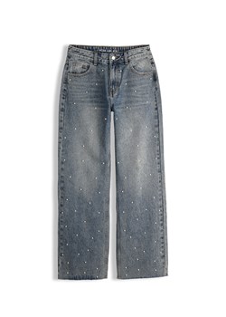 GATE Szerokie jeansy z perełkami 34 ze sklepu gateshop w kategorii Jeansy damskie - zdjęcie 188638032