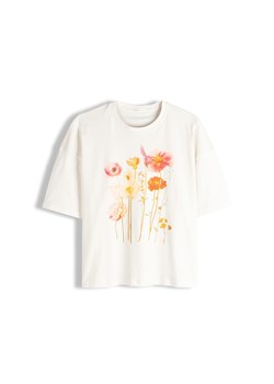 GATE Bawełniana koszulka z nadrukiem 34 ze sklepu gateshop w kategorii Bluzki damskie - zdjęcie 188638073