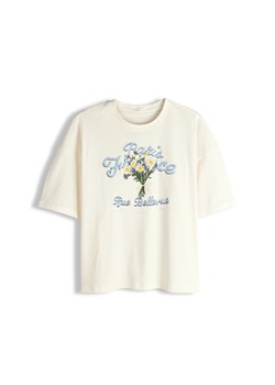 GATE Bawełniana koszulka z nadrukiem 34 ze sklepu gateshop w kategorii Bluzki damskie - zdjęcie 188638074