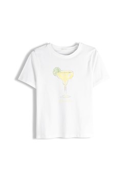 GATE Bawełniana koszulka z nadrukiem 34 ze sklepu gateshop w kategorii Bluzki damskie - zdjęcie 188638082