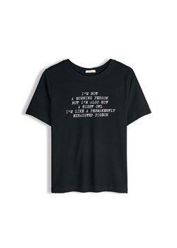 GATE Bawełniana koszulka z nadrukiem 34 ze sklepu gateshop w kategorii Bluzki damskie - zdjęcie 188638083