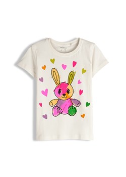 GATE Bawełniana koszulka z nadrukiem 3Y ze sklepu gateshop w kategorii Bluzki dziewczęce - zdjęcie 188638281