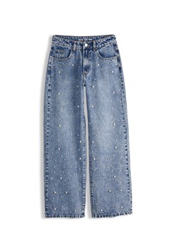 GATE Szerokie jeansy z perełkami 34 ze sklepu gateshop w kategorii Jeansy damskie - zdjęcie 188638852