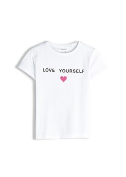 GATE Bawełniana koszulka z nadrukiem 8Y ze sklepu gateshop w kategorii Bluzki dziewczęce - zdjęcie 188638963