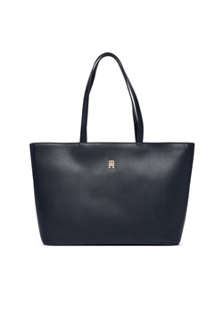 Torebka Tommy Hilfiger Im Latam Corp Tote AW0AW17322 Granatowy ze sklepu eobuwie.pl w kategorii Torby Shopper bag - zdjęcie 188639400