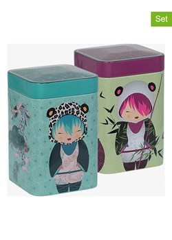 Eigenart Puszki (2 szt.) "Little Animals" ze wzorem na herbatę - 200 g ze sklepu Limango Polska w kategorii Dzbanki i zaparzacze - zdjęcie 188639894