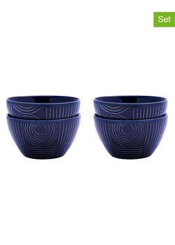 Maxwell &amp; Williams Miski (4 szt.) "Arc" w kolorze granatowym - wys. 6,5 cm x Ø 12 cm ze sklepu Limango Polska w kategorii Naczynia - zdjęcie 188639972