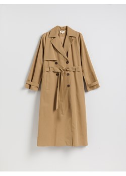 Reserved - Trencz z paskiem - beżowy ze sklepu Reserved w kategorii Płaszcze damskie - zdjęcie 188640581