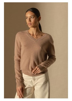 Perfect Cashmere Kaszmirowy sweter "Kalie" w kolorze beżowym ze sklepu Limango Polska w kategorii Swetry damskie - zdjęcie 188641384