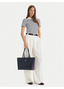 Tommy Hilfiger Torebka Im Latam Corp Tote AW0AW17322 Granatowy ze sklepu MODIVO w kategorii Torby Shopper bag - zdjęcie 188642000