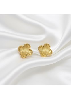 Kolczyki złote koniczynka elegancka stal jubilerska ze sklepu otien.com w kategorii Kolczyki - zdjęcie 188642601