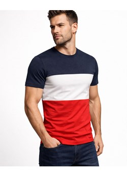 Koszulka męska granatowo-biało-czerwona Recea ze sklepu Recea.pl w kategorii T-shirty męskie - zdjęcie 188642681