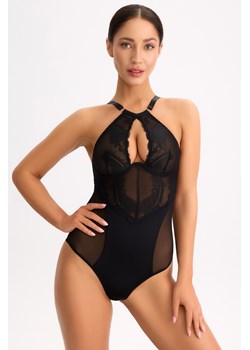 Bella Misteria 51-158 Body z koronką i siateczką czarny ze sklepu kontri.pl w kategorii Body damskie - zdjęcie 188642762