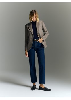 Reserved - Jeansy straight z wysokim stanem - indigo jeans ze sklepu Reserved w kategorii Jeansy damskie - zdjęcie 188642922