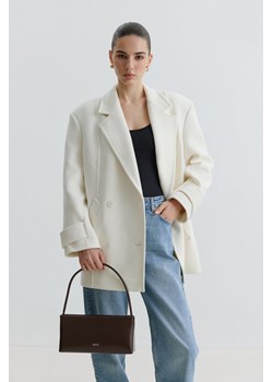 Estro: Ciemnobrązowa torebka damska na ramię ze skóry ze sklepu Estro w kategorii Kopertówki - zdjęcie 188643001