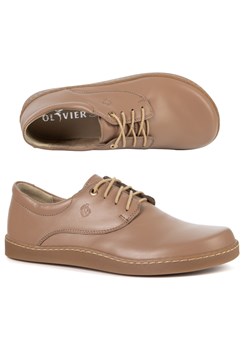 Buty barefoot damskie Pearl z szerokim przodem mocca ze sklepu butyolivier w kategorii Półbuty damskie - zdjęcie 188643441