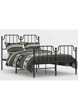 Czarne metalowe łóżko małżeńskie 140x200cm K0-K88 ze sklepu Edinos.pl w kategorii Łóżka i materace - zdjęcie 188643483