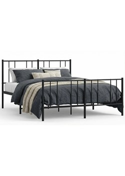 Czarne metalowe łóżko loftowe 180x200cm G6-T32 ze sklepu Edinos.pl w kategorii Łóżka i materace - zdjęcie 188643493