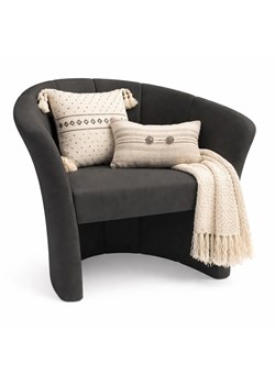 Grafitowy Elegancki Fotel Do Salonu F7-G85 ze sklepu Edinos.pl w kategorii Fotele - zdjęcie 188643504