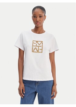 Marella T-Shirt Tema 2615971031 Biały Regular Fit ze sklepu MODIVO w kategorii Bluzki damskie - zdjęcie 188644244