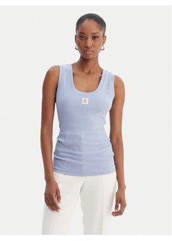 Fracomina Top FP26ST2001J40101 Błękitny Slim Fit ze sklepu MODIVO w kategorii Bluzki damskie - zdjęcie 188644250