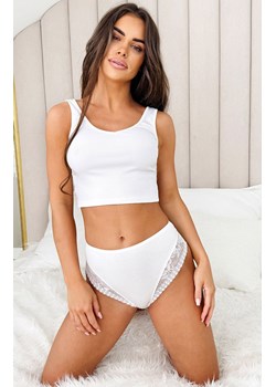 Donna koronkowe figi damskie z wysokim stanem ecru 235, Kolor ecru, Rozmiar S, Donna ze sklepu Primodo w kategorii Majtki damskie - zdjęcie 188644692