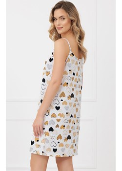 Koszula damska na wąskie ramiączko Soraja, Kolor ecru-wzór, Rozmiar S, Italian Fashion ze sklepu Primodo w kategorii Koszule nocne - zdjęcie 188644831