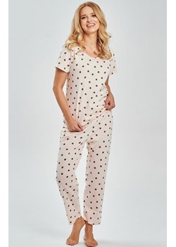 Bawełniana piżama damska 3530 Nita, Kolor kremowo-brązowy, Rozmiar S, Taro ze sklepu Primodo w kategorii Piżamy damskie - zdjęcie 188644892