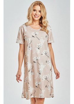 Bawełniana koszula damska 3538 Fiora, Kolor beżowy-wzór, Rozmiar M, Taro ze sklepu Primodo w kategorii Koszule nocne - zdjęcie 188644901