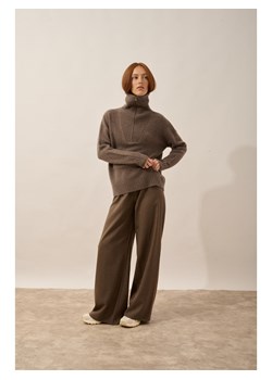 Just Cashmere Kaszmirowy sweter "Akar" w kolorze szarobrązowym ze sklepu Limango Polska w kategorii Swetry damskie - zdjęcie 188645213
