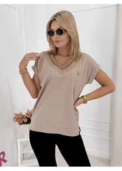 bluzka lisperra beżowa one size ze sklepu UBRA w kategorii Bluzki damskie - zdjęcie 188645320