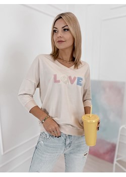 bluzka margery beżowa one size ze sklepu UBRA w kategorii Bluzki damskie - zdjęcie 188645541