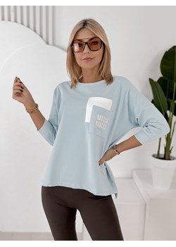 bluzka renley błękitna one size ze sklepu UBRA w kategorii Bluzki damskie - zdjęcie 188645580